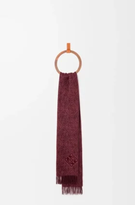 ウールとカシミア製のAnagram柄スカーフ