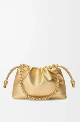 ラミネート加工ラムスキン製 ミディアム Flamenco Purse