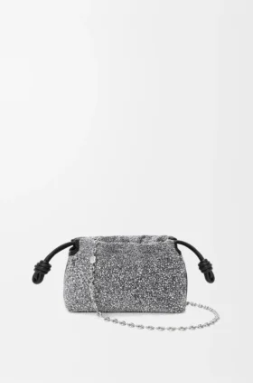 ビーズとナッパラムスキンを使用したミニ・Flamenco Purse