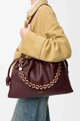 メロー・ナッパ・ラムスキン製 ラージ・Flamenco Purse