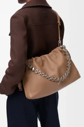 メロー・ナッパ・ラムスキン製 ラージ・Flamenco Purse