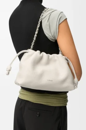 ファイングレインカーフスキン製 ミディアム・Flamenco Purse