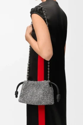 ビーズとナッパラムスキンを使用したミニ・Flamenco Purse
