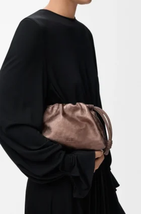 モアレプリントのカーフスキン製 ミニ・Flamenco Purse