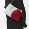ビーズ付きキャンバスとカーフスキン製 ミディアム ライオンビーズ Flamenco Purse ビーズ付きキャンバスとカーフスキン製 ミディアム ライオンビーズ Flamenco Purse