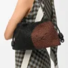 ビーズ付きキャンバスとカーフスキン製 ミディアム ライオンビーズ Flamenco Purse ビーズ付きキャンバスとカーフスキン製 ミディアム ライオンビーズ Flamenco Purse