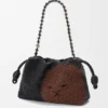 ビーズ付きキャンバスとカーフスキン製 ミディアム ライオンビーズ Flamenco Purse ビーズ付きキャンバスとカーフスキン製 ミディアム ライオンビーズ Flamenco Purse