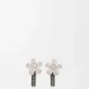 スターリングシルバーとクリスタルを使用した「Flor」イヤリング スターリングシルバーとクリスタルを使用した「Flor」イヤリング
