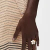 スターリングシルバーとエナメル製の「Flor」リング スターリングシルバーとエナメル製の「Flor」リング