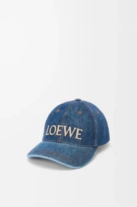 デニム製のloewe・キャップ