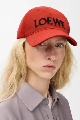 loewe コットンキャンバス製キャップ