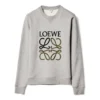 メンズ loewe Anagram ロゴ刺繍入りコットンプルオーバー グレー H526341Xa1-1440