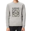 メンズ loewe Anagram ロゴ刺繍入りコットンプルオーバー グレー H526341Xa1-1440