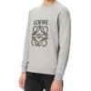 メンズ loewe Anagram ロゴ刺繍入りコットンプルオーバー グレー H526341Xa1-1440