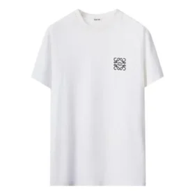 メンズ loewe Anagram 刺繍入り コットン ラウンドネック 半袖 ホワイト H526Y22J26-2100