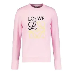 メンズ loewe Anagram 刺繍入り スポーツ 長袖 ピンク レッド H6109900Cr-7080