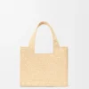 ラフィア製のスモール「loewe Font Tote」トートバッグ ラフィア製のスモール「loewe Font Tote」トートバッグ