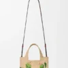 ラフィア製のスモール「loewe Font Tote」トートバッグ ラフィア製のスモール「loewe Font Tote」トートバッグ