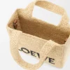 ラフィア製 ミニ・loewe Font Toteバッグ ラフィア製 ミニ・loewe Font Toteバッグ