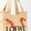 ラフィア製 ミニ・loewe Font Toteバッグ ラフィア製 ミニ・loewe Font Toteバッグ