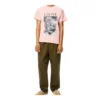 メンズ loewe ケン・ヘイマン プリントコットン半袖シャツ ピンク H6109980Pc-7080