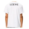 メンズ loewe 胸元に笑顔のプリント入り 純綿 半袖 ホワイト H616341X87-2100