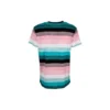 メンズ loewe コットンストライプ 刺繍ロゴ 半袖 Tシャツ H6109950Pc-9990