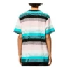 メンズ loewe コットンストライプ 刺繍ロゴ 半袖 Tシャツ H6109950Pc-9990