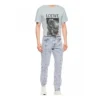 メンズ loewe ケン・ヘイマン プリントコットン半袖 Tシャツ ピンク・ブルー H6109980Pc-6410
