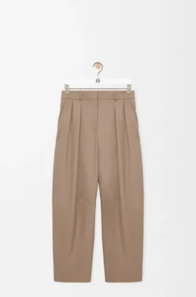 ウール製バレルパンツ