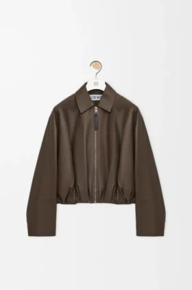 ナッパカーフスキン製のドレープジャケット