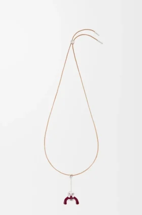 スターリングシルバーとクリスタル製の「座るアクロバット」ペンダント スターリングシルバーとクリスタル製の「座るアクロバット」ペンダント