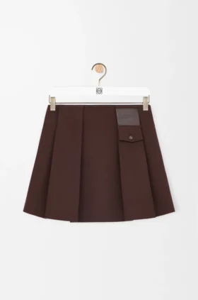 ウール製ミニスカート