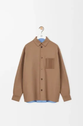 バージンウールとカシミア製のオーバーシャツ