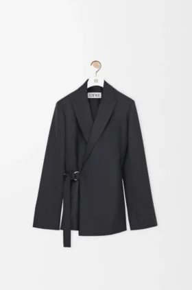 ウール製ドレープジャケット