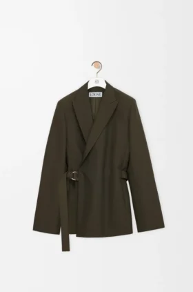 ウール製ドレープジャケット