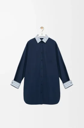 コットン製シャツドレス