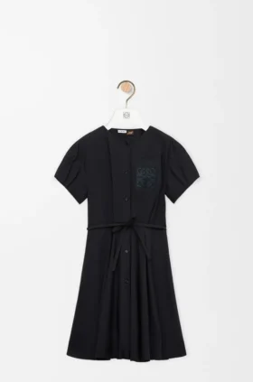 コットン混紡のシャツドレス