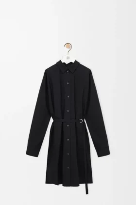シルクとコットンのシャツドレス