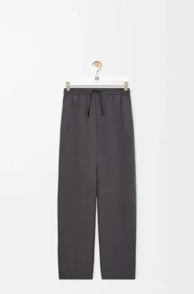 コットンとシルクのドローストリングパンツ