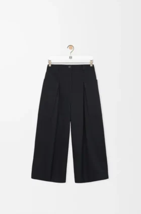 コットンとシルクのクロップドパンツ コットンとシルクのクロップドパンツ