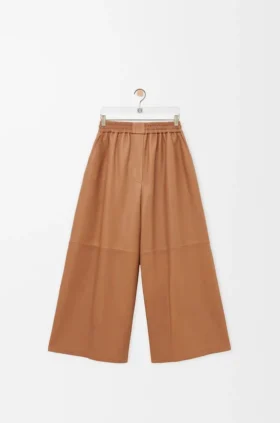 ナッパラムスキン製クロップドパンツ