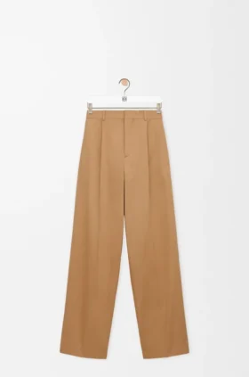 コットン製ワイドレッグパンツ
