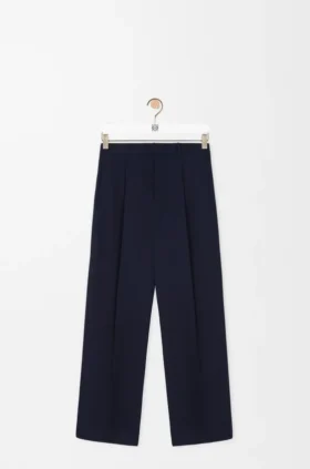 コットン製ワイドレッグパンツ