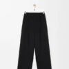 ウール製ワイドレッグパンツ