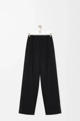 ウール製ワイドレッグパンツ