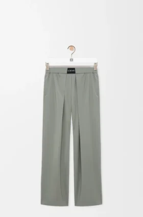 ウール製伸縮性パンツ