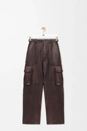 ナッパラムスキンとコットン製のカーゴパンツ