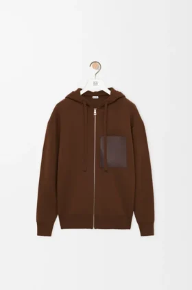 ウール製ジップアップフーディー