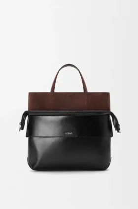 ペーパーカーフとスエード製のスモール・スイッチ・トートバッグ